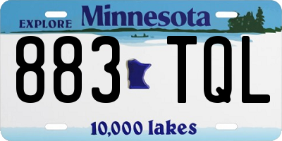 MN license plate 883TQL