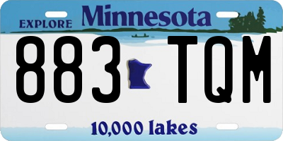 MN license plate 883TQM