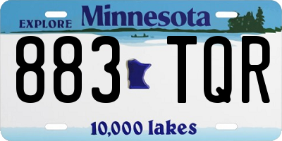 MN license plate 883TQR
