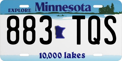 MN license plate 883TQS
