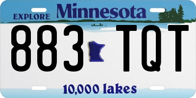 MN license plate 883TQT