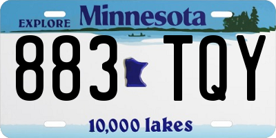 MN license plate 883TQY