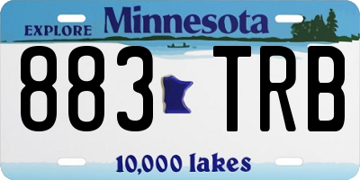 MN license plate 883TRB