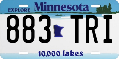 MN license plate 883TRI
