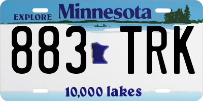 MN license plate 883TRK