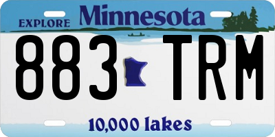 MN license plate 883TRM