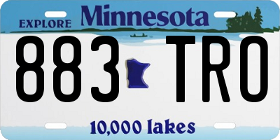 MN license plate 883TRO