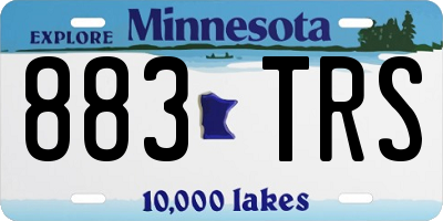 MN license plate 883TRS