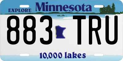 MN license plate 883TRU