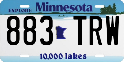 MN license plate 883TRW