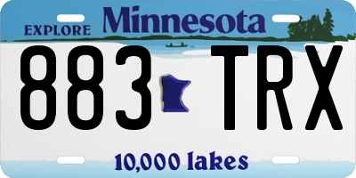 MN license plate 883TRX