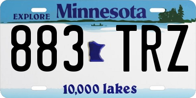 MN license plate 883TRZ