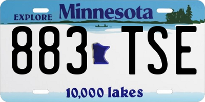 MN license plate 883TSE