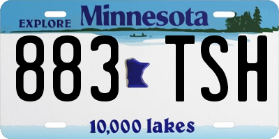 MN license plate 883TSH
