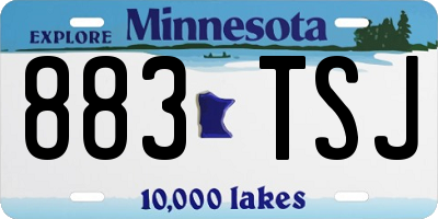 MN license plate 883TSJ