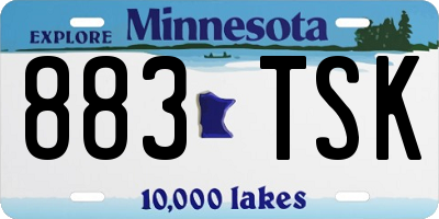 MN license plate 883TSK