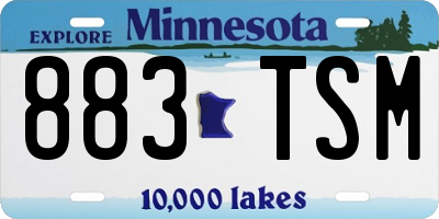 MN license plate 883TSM