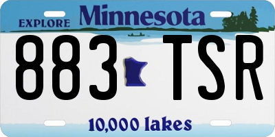 MN license plate 883TSR