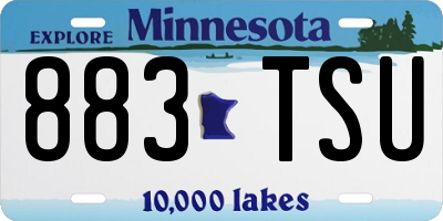 MN license plate 883TSU