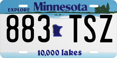 MN license plate 883TSZ