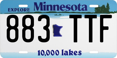 MN license plate 883TTF