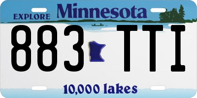 MN license plate 883TTI