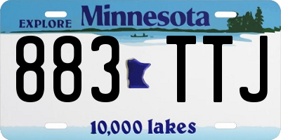 MN license plate 883TTJ