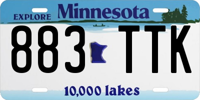 MN license plate 883TTK