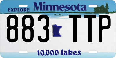 MN license plate 883TTP