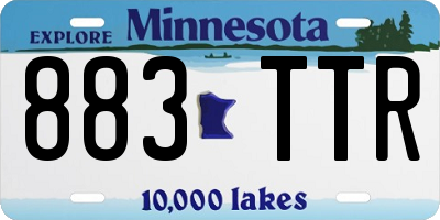 MN license plate 883TTR