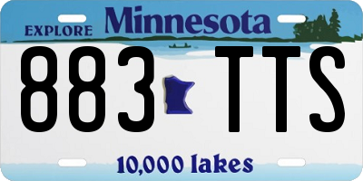 MN license plate 883TTS