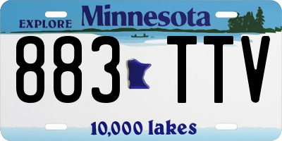MN license plate 883TTV