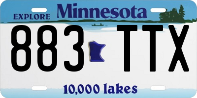 MN license plate 883TTX
