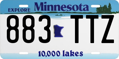 MN license plate 883TTZ