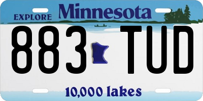 MN license plate 883TUD