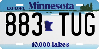 MN license plate 883TUG