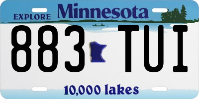 MN license plate 883TUI