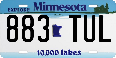 MN license plate 883TUL