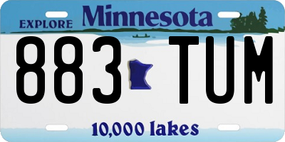 MN license plate 883TUM