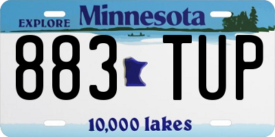 MN license plate 883TUP