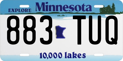 MN license plate 883TUQ