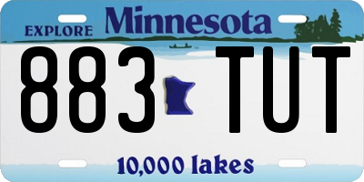 MN license plate 883TUT