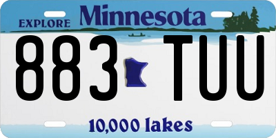 MN license plate 883TUU