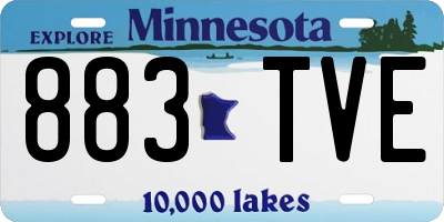 MN license plate 883TVE