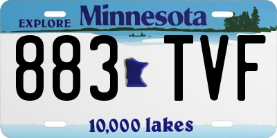 MN license plate 883TVF