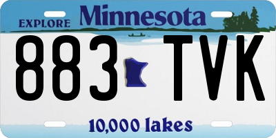 MN license plate 883TVK
