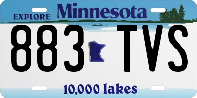 MN license plate 883TVS