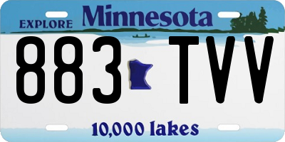MN license plate 883TVV