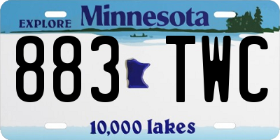 MN license plate 883TWC