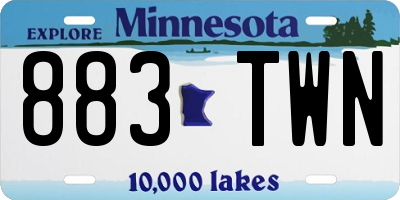 MN license plate 883TWN